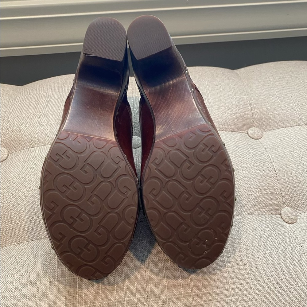 Ugg Leather Clogs-Brown - image 4